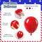 60-Piece Red, White & Blue Balloon Set – 12-Inch Latex & Confetti Balloons with Ribbons and Glue Dots for Independence Day, Patriotic & Birthday Party Decorations